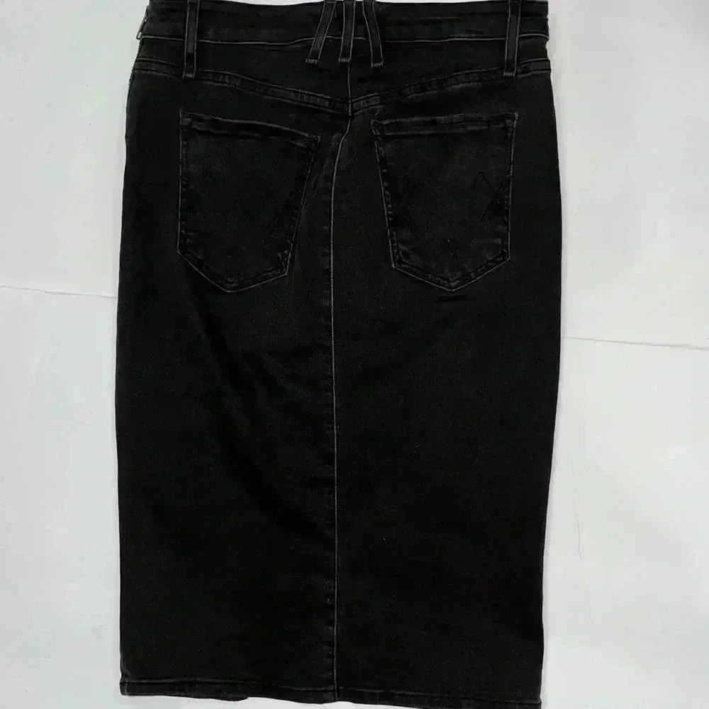 McGuire Denim (Anthropologie) Asymmetrical button front Neverland denim skirt - Picture 6 of 12